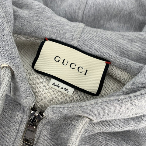 【中古】 GUCCI グッチ テクニカルライン ジップアップ パーカー M 497250 グレー フーディ トップス アウター 23017762 RS