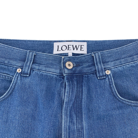 【中古】 LOEWE ロエベ アナグラム デニムパンツ H526331XA4 サイズ48 インディゴ ロゴ 23018208DS