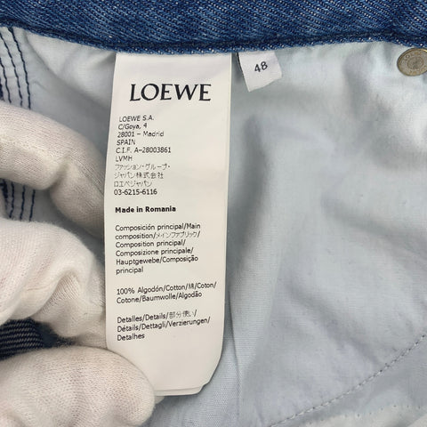 【中古】 LOEWE ロエベ アナグラム デニムパンツ H526331XA4 サイズ48 インディゴ ロゴ 23018208DS