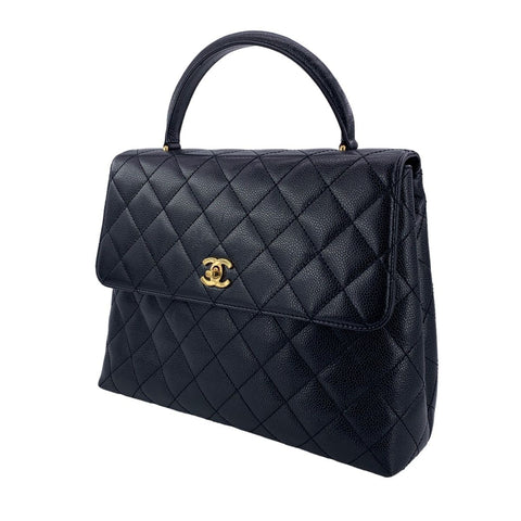 【中古】 CHANEL シャネル ハンドバッグ A12397 ケリー型 キャビアスキン ターンロック ハンドバッグ 23018785 AK