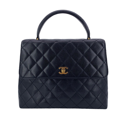 【中古】 CHANEL シャネル ハンドバッグ A12397 ケリー型 キャビアスキン ターンロック ハンドバッグ 23018785 AK