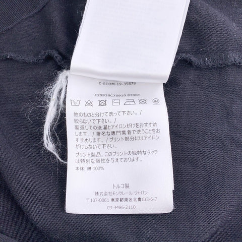 【中古】 MONCLER モンクレール ロゴ Tシャツ F20918C75910 ブラック XS カットソー 半袖 23018840DS