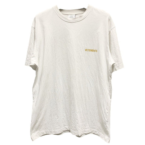 【中古】 VETEMENTS ヴェトモン ロゴ Tシャツ 21AW UA52TR240W ホワイト 白 半袖 23018842 DS