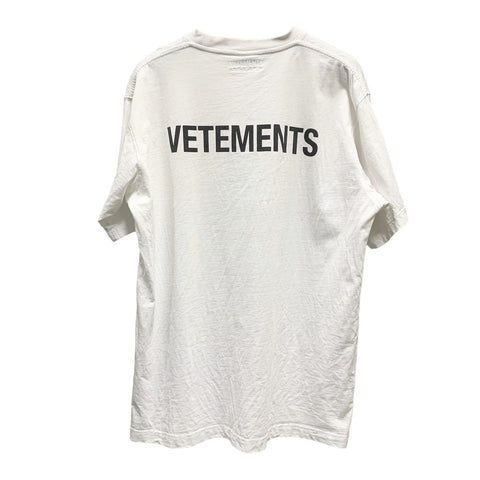 【中古】 VETEMENTS ヴェトモン ロゴ Tシャツ 21AW UA52TR240W ホワイト 白 半袖 23018842 DS
