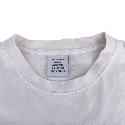 【中古】 VETEMENTS ヴェトモン ロゴ Tシャツ 21AW UA52TR240W ホワイト 白 半袖 23018842 DS