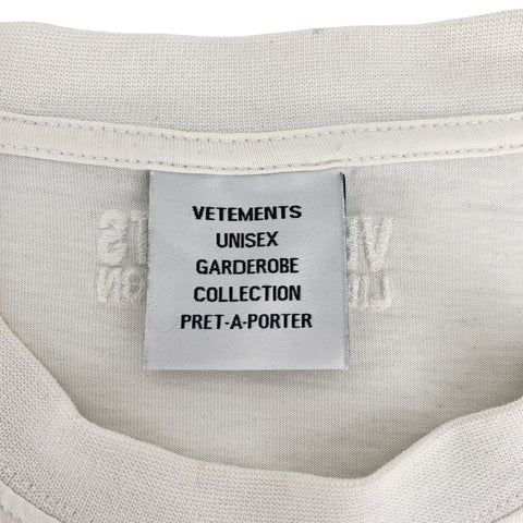 【中古】 VETEMENTS ヴェトモン ロゴ Tシャツ 21AW UA52TR240W ホワイト 白 半袖 23018842 DS