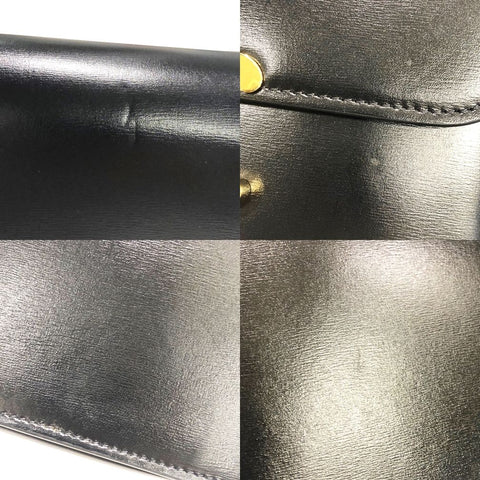 【中古】 CELINE セリーヌ ティーン トリオンフ バッグ シャイニーカーフスキン ブラック ゴールド金具 ショルダーバッグ 188423BF4.38NO 23019601 HO