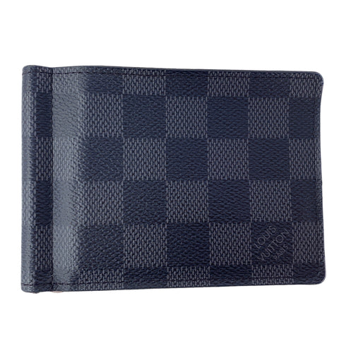 【中古】 LOUIS VUITTON ルイ・ヴィトン メンズ財布  ポルトフォイユ・パンス ダミエ・グラフィット 二つ折り財布 ビルクリップ カードケース 23019674 MK