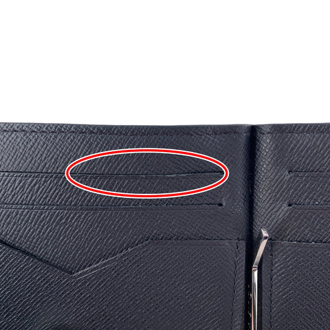 【中古】 LOUIS VUITTON ルイ・ヴィトン メンズ財布  ポルトフォイユ・パンス ダミエ・グラフィット 二つ折り財布 ビルクリップ カードケース 23019674 MK