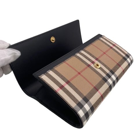 【中古】 BURBERRY バーバリー  ヴィンテージチェック コンチネンタルウォレット メンズ財布   23019723 AS