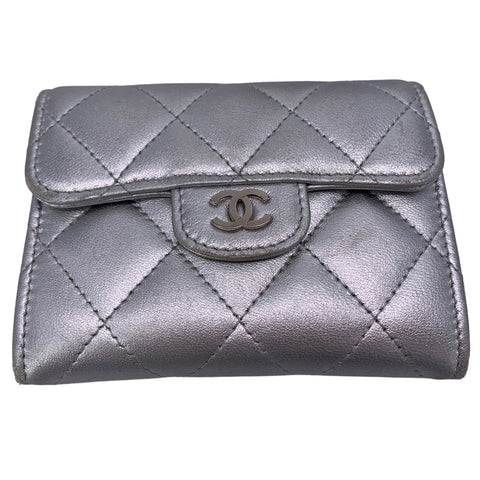 【中古】 CHANEL シャネル  クレジットカードケース  マトラツセ カードケース シルバー 15番台  23019742 AT