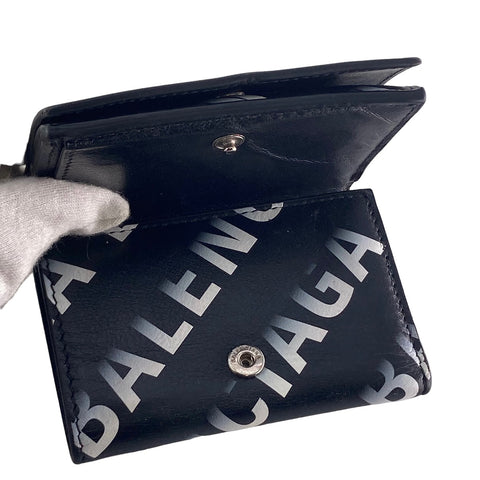 【中古】 BALENCIAGA バレンシアガ  メンズ財布   3つ折り財布 メンズ 594312 黒 23020215 AS