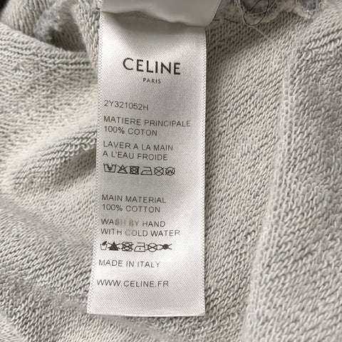 【中古】 CELINE セリーヌ CELINE クラシック ロゴ ルーズ パーカー プルオーバー グレー  2Y321052H CELINE メンズ 23020269 AO