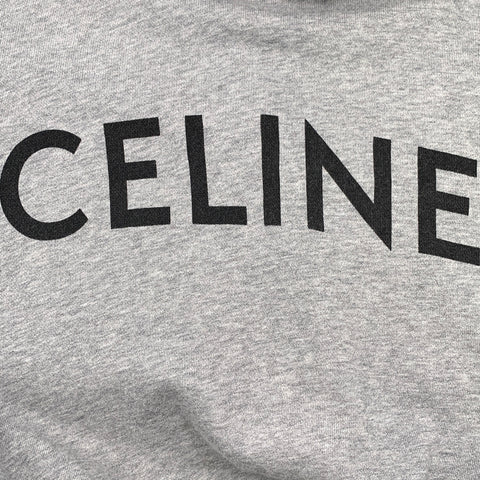 【中古】 CELINE セリーヌ CELINE クラシック ロゴ ルーズ パーカー プルオーバー グレー  2Y321052H CELINE メンズ 23020269 AO