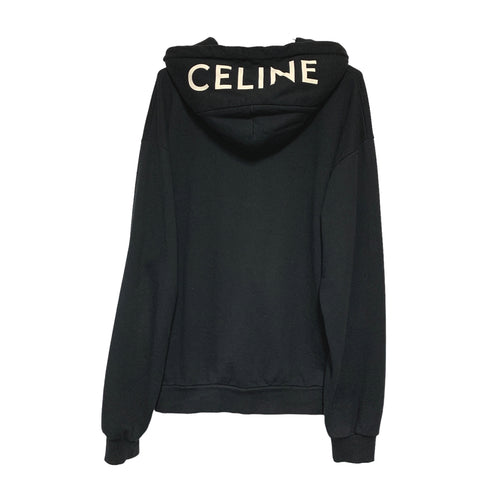 【中古】 CELINE セリーヌ CELINE フーディ コットンフリース パーカー  2Y497670Q.38AW ジップアップ ロゴ メンズ 23020270 AO