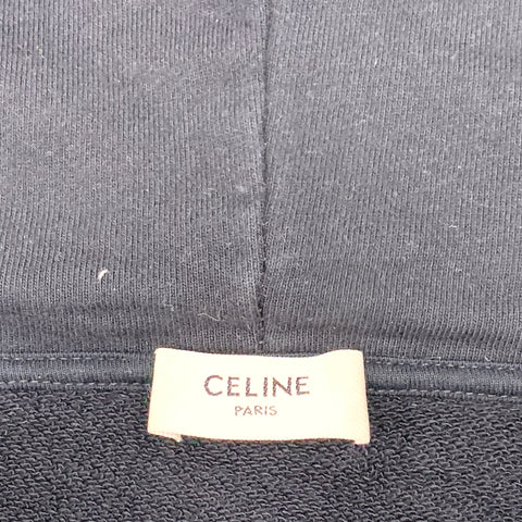 【中古】 CELINE セリーヌ CELINE フーディ コットンフリース パーカー  2Y497670Q.38AW ジップアップ ロゴ メンズ 23020270 AO