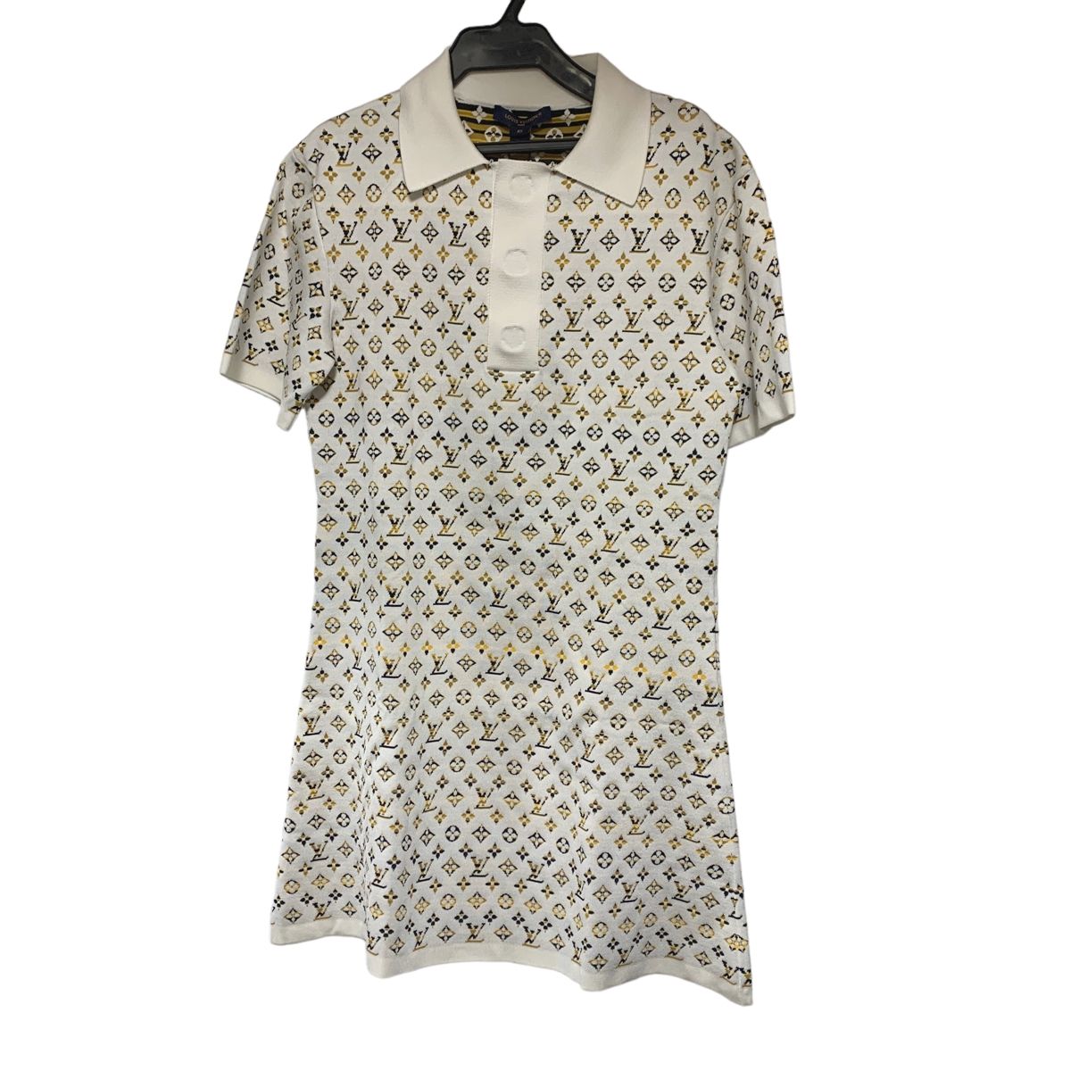 【中古】 LOUIS VUITTON ルイ・ヴィトン パイソンエフェクトモノグラムポロトップ 1ABENP ポロシャツ トップス ワンピース レディース シルク 23020556 AO