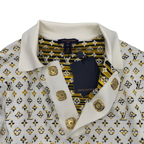 【中古】 LOUIS VUITTON ルイ・ヴィトン パイソンエフェクトモノグラムポロトップ 1ABENP ポロシャツ トップス ワンピース レディース シルク 23020556 AO