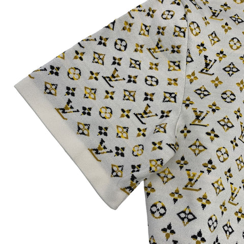 【中古】 LOUIS VUITTON ルイ・ヴィトン パイソンエフェクトモノグラムポロトップ 1ABENP ポロシャツ トップス ワンピース レディース シルク 23020556 AO