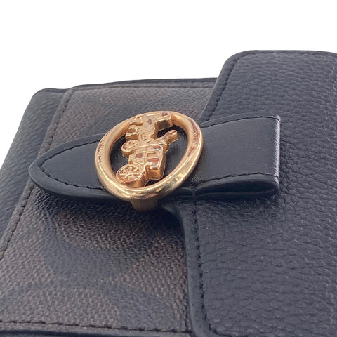 【中古】 COACH コーチ  三つ折り財布 レディース シグネチャー 7250F ブラウン 23020603 AS