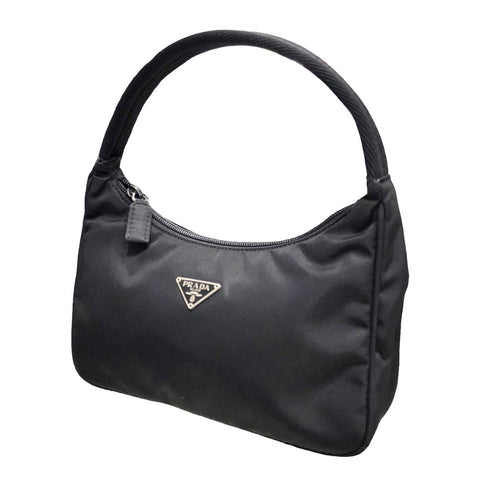 【中古】 PRADA プラダ ハンドバッグ ナイロン テスート ミニバッグ ワンショルダー ブラック 23020635 AK