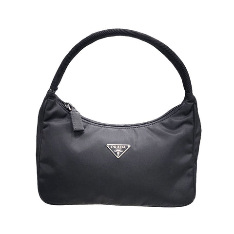 【中古】 PRADA プラダ ハンドバッグ ナイロン テスート ミニバッグ ワンショルダー ブラック 23020635 AK