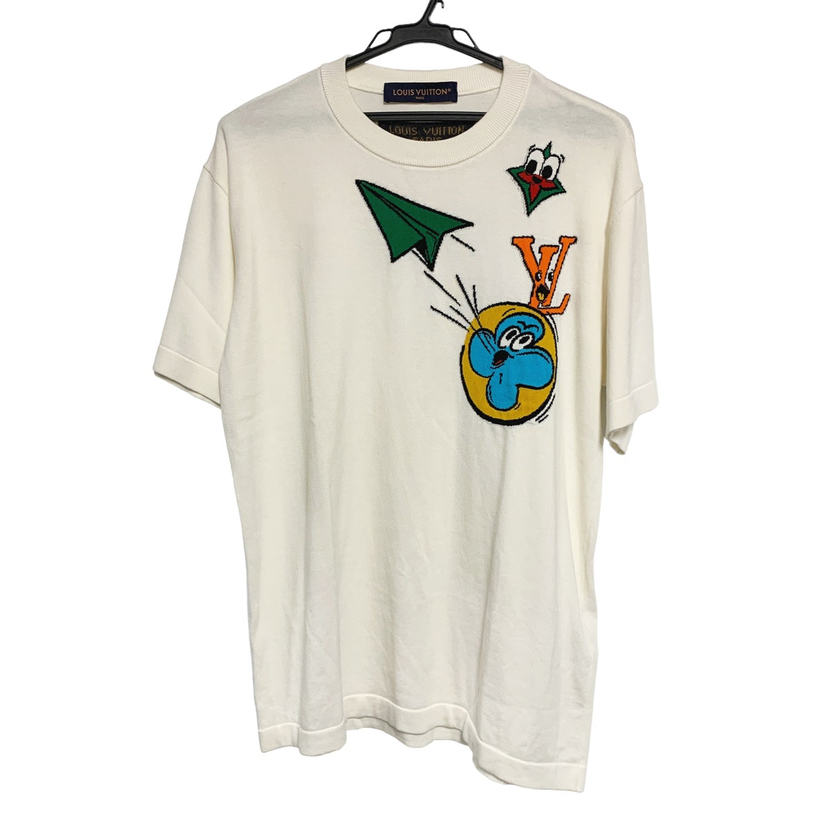【中古】 LOUIS VUITTON ルイ・ヴィトン モノグラムコミックスインターシャショートスリーブクルーネック Tシャツ  1AB54D  23021013 AO