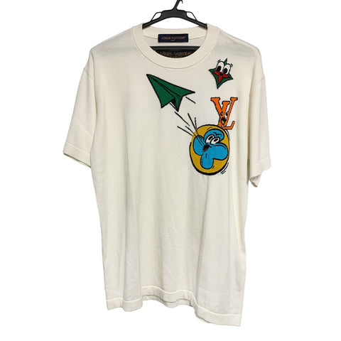 【中古】 LOUIS VUITTON ルイ・ヴィトン モノグラムコミックスインターシャショートスリーブクルーネック Tシャツ  1AB54D  23021013 AO