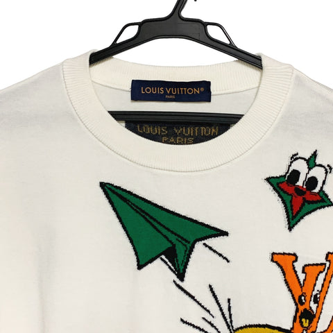 【中古】 LOUIS VUITTON ルイ・ヴィトン モノグラムコミックスインターシャショートスリーブクルーネック Tシャツ  1AB54D  23021013 AO