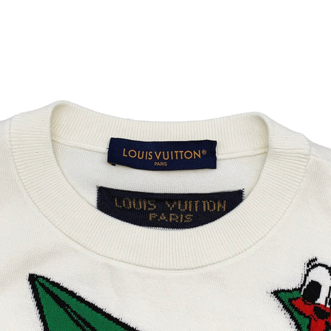 【中古】 LOUIS VUITTON ルイ・ヴィトン モノグラムコミックスインターシャショートスリーブクルーネック Tシャツ  1AB54D  23021013 AO