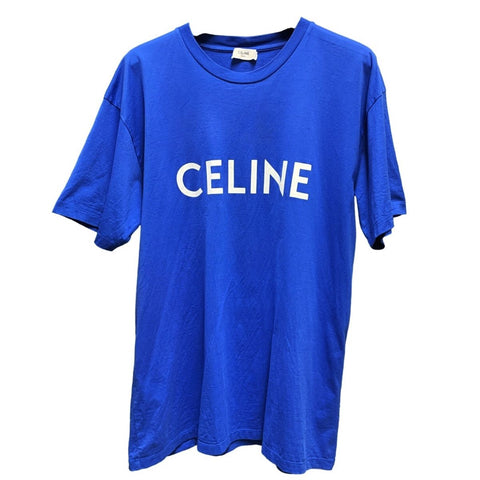 【中古】 CELINE セリーヌ ルーズ Tシャツ 2X681501F Mサイズ ロイヤルブルー カットソー 半袖 23021677 DS