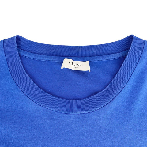 【中古】 CELINE セリーヌ ルーズ Tシャツ 2X681501F Mサイズ ロイヤルブルー カットソー 半袖 23021677 DS