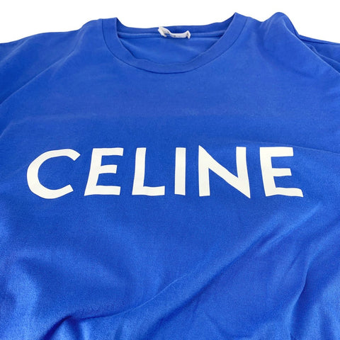 【中古】 CELINE セリーヌ ルーズ Tシャツ 2X681501F Mサイズ ロイヤルブルー カットソー 半袖 23021677 DS