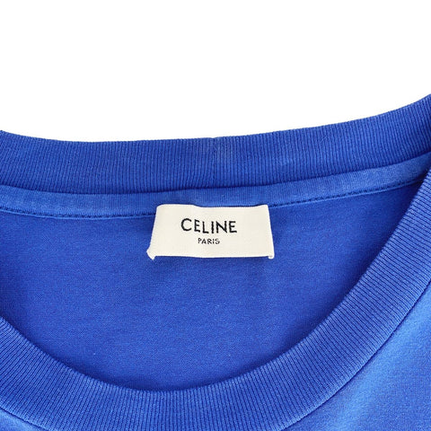 【中古】 CELINE セリーヌ ルーズ Tシャツ 2X681501F Mサイズ ロイヤルブルー カットソー 半袖 23021677 DS