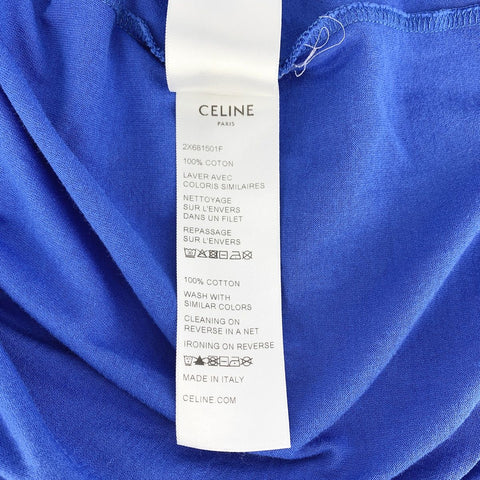 【中古】 CELINE セリーヌ ルーズ Tシャツ 2X681501F Mサイズ ロイヤルブルー カットソー 半袖 23021677 DS