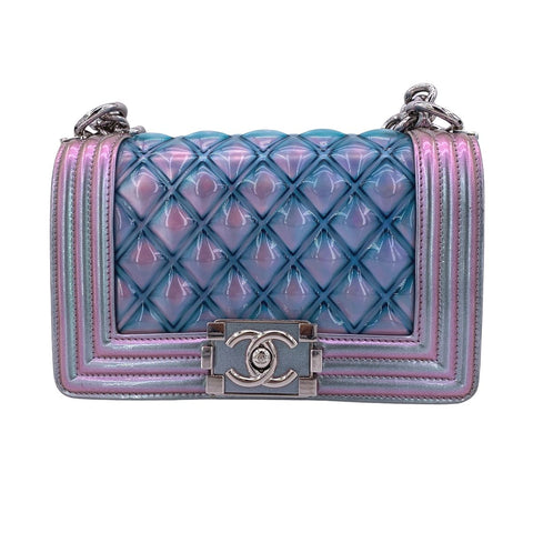 【中古】 CHANEL シャネル ボーイシャネル20 チェーンショルダー パテントレザー ココマーク エナメル バッグ 25番台 ギャラ レディース マトラッセ 23021731 AO