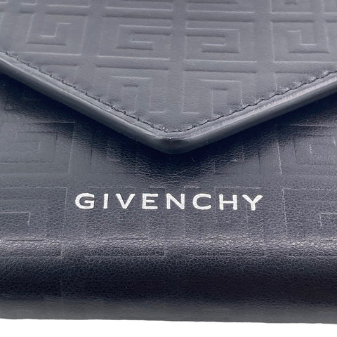 【中古】 Givenchy ジバンシィ Gカットウォレット 4Gレザー メンズ 財布 札入れ 黒 23021759 AS