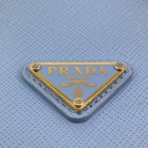 【中古】 PRADA プラダ iPhone12 Pro ケース サフィアーノ ブルー カバー 青 23021815 AS