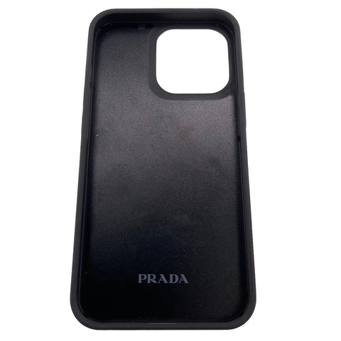 【中古】 PRADA プラダ iPhone12 Pro ケース サフィアーノ ブルー カバー 青 23021815 AS