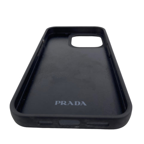 【中古】 PRADA プラダ iPhone12 Pro ケース サフィアーノ ブルー カバー 青 23021815 AS