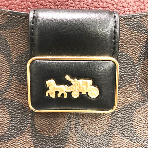 【中古】 COACH コーチ  グレース キヤリーオール・シグネチヤー キヤンバス 2WAY ハンドバッグ CD701 ブラウン 23022341 HO