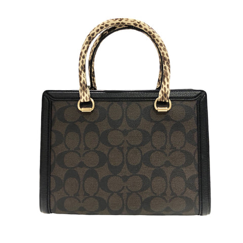 【中古】 COACH コーチ  グレース キヤリーオール・シグネチヤー キヤンバス 2WAY ハンドバッグ CD701 ブラウン 23022341 HO