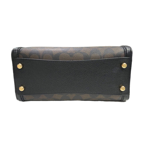 【中古】 COACH コーチ  グレース キヤリーオール・シグネチヤー キヤンバス 2WAY ハンドバッグ CD701 ブラウン 23022341 HO