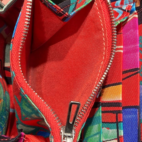【中古】 HERMES エルメス アザップ コンパクト シルクイン レディース財布  ヴォーエプソン X刻印 ブルー  23023279 AS