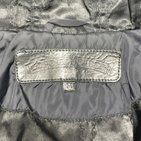 【中古】 CHROME HEARTS クロムハーツ ディジェネレイト バックBSフレアレザー切替ナイロンブルゾン ジャケット フード コート シルバー メンズ ダガージップ 23023438 AO