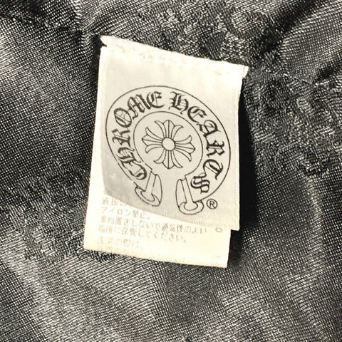 【中古】 CHROME HEARTS クロムハーツ ディジェネレイト バックBSフレアレザー切替ナイロンブルゾン ジャケット フード コート シルバー メンズ ダガージップ 23023438 AO