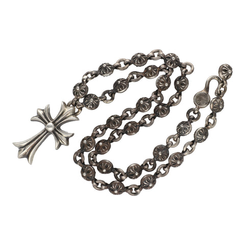 【中古】 CHROME HEARTS クロムハーツ  #1 クロスボールネックレス スモールCHクロス SV925 シルバー ペンダント アクセサリー 23023581 RS