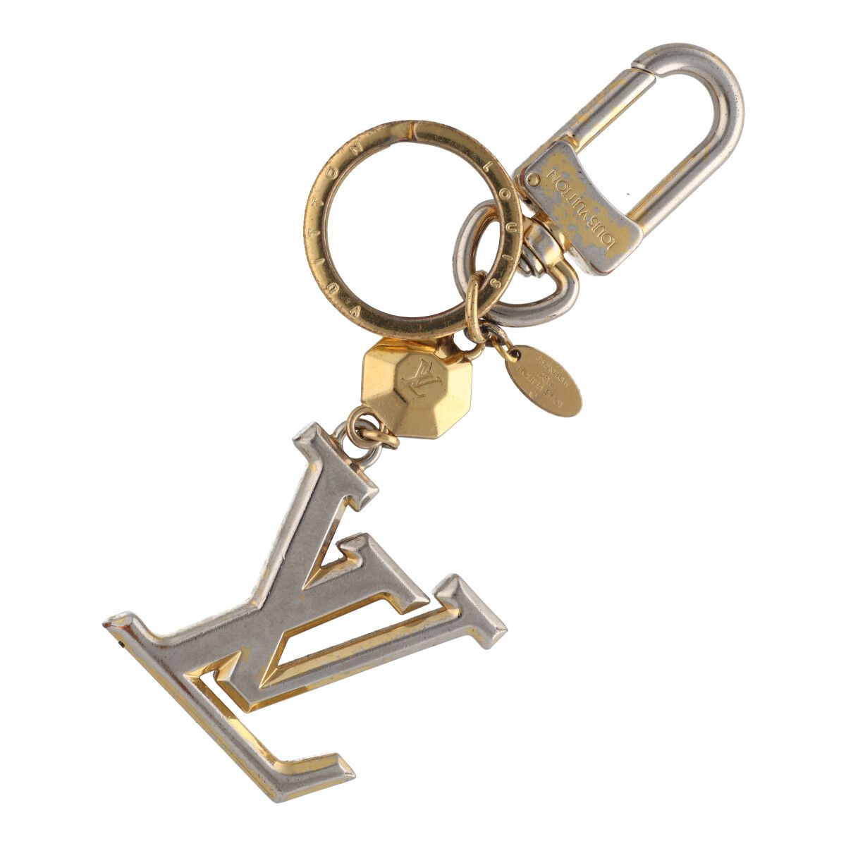 【中古】 LOUIS VUITTON ルイ・ヴィトン  キーホルダー  M65216 LVファセット ロゴ キーリング バッグチャーム  23023709 MK