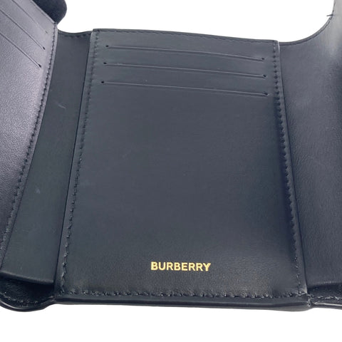 【中古】 BURBERRY バーバリー  メンズ財布   ヴィンテージチェック＆レザー スモール ３つ折り財布 23024015 AS