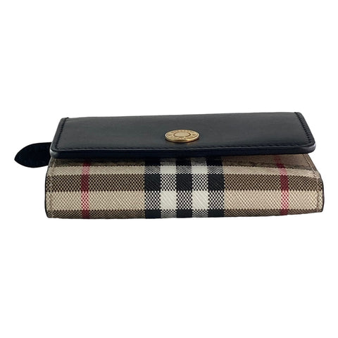 【中古】 BURBERRY バーバリー  メンズ財布   ヴィンテージチェック＆レザー スモール ３つ折り財布 23024015 AS